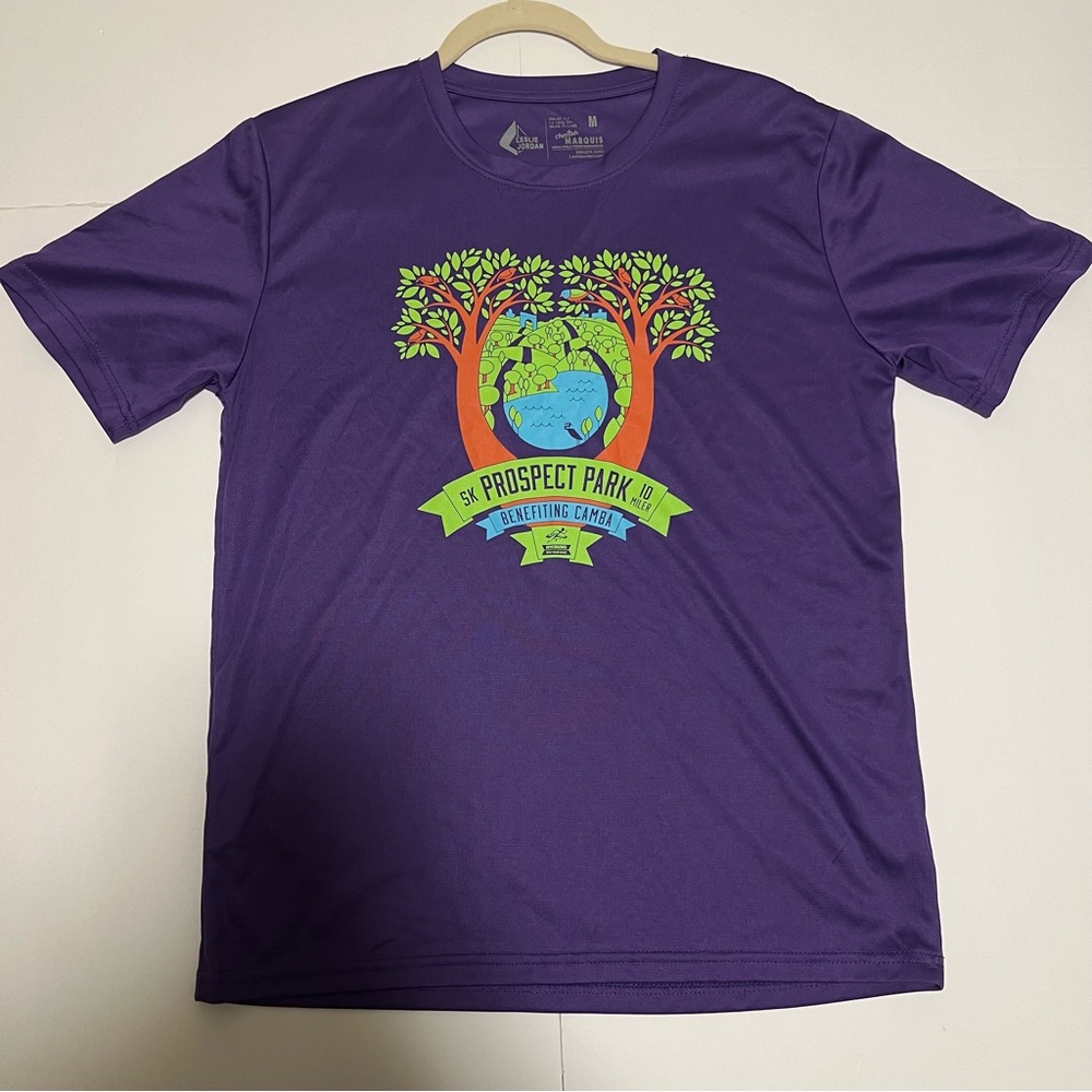 NYCRUNS Purple Graphic T Shirt Mens Medium Prospect Park Camba 2025 Polyester